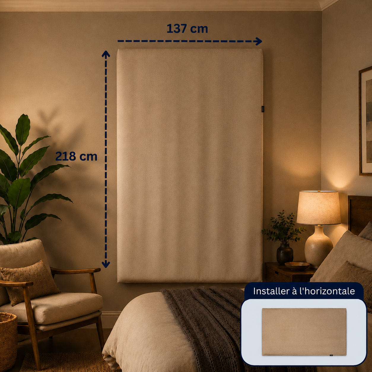Rideau Occultant Portable XXL, chambre pour bébé enfant, pièce sombre, meilleur sommeil
