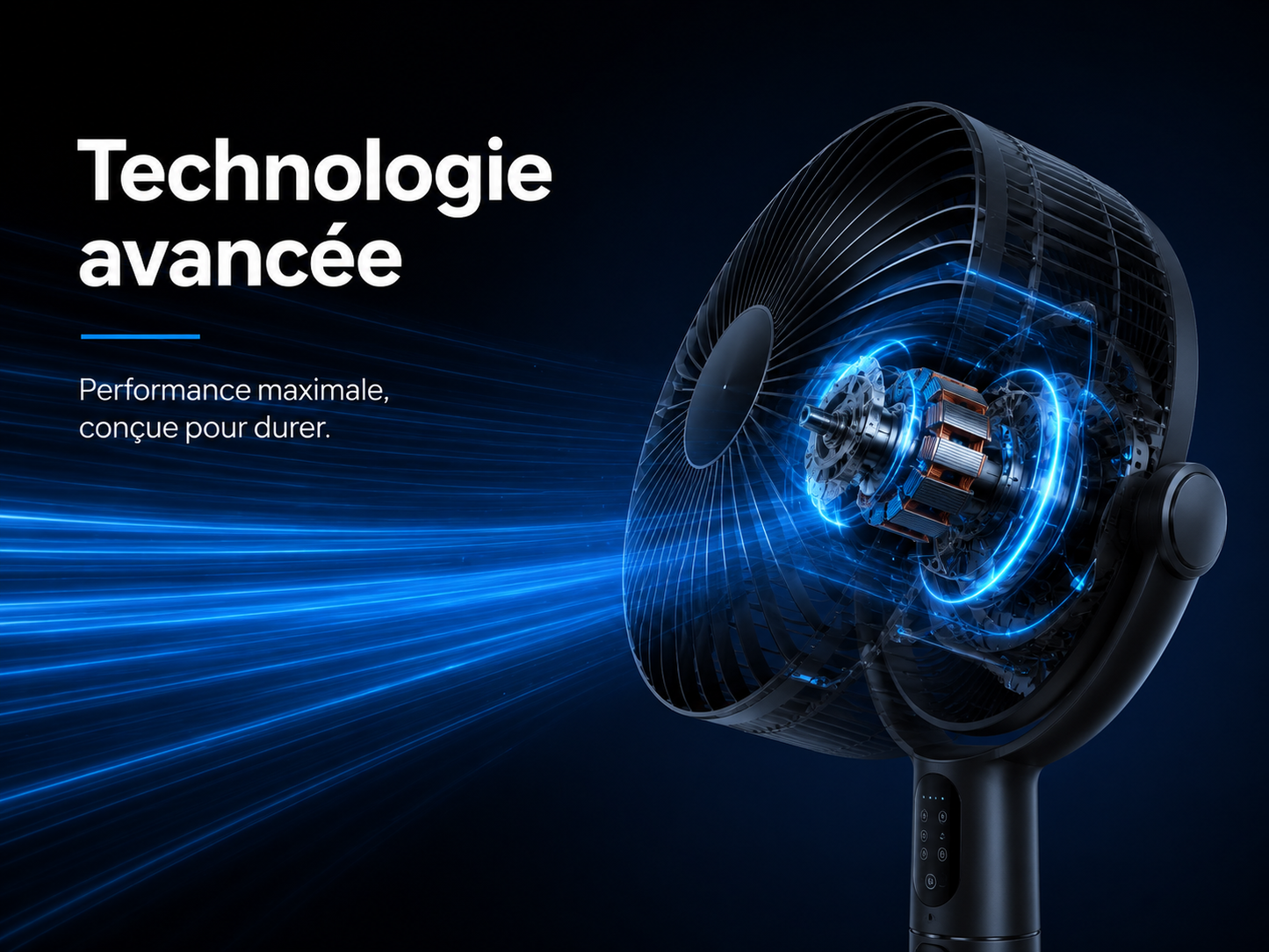 Ventilateur Silencieux Sans Pales – Ventilateur Colonne Design pour une Fraîcheur Douce et Puissante