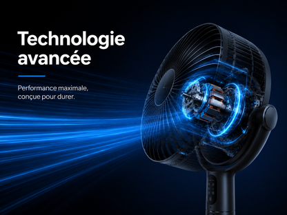 Ventilateur Silencieux Sans Pales – Ventilateur Colonne Design pour une Fraîcheur Douce et Puissante
