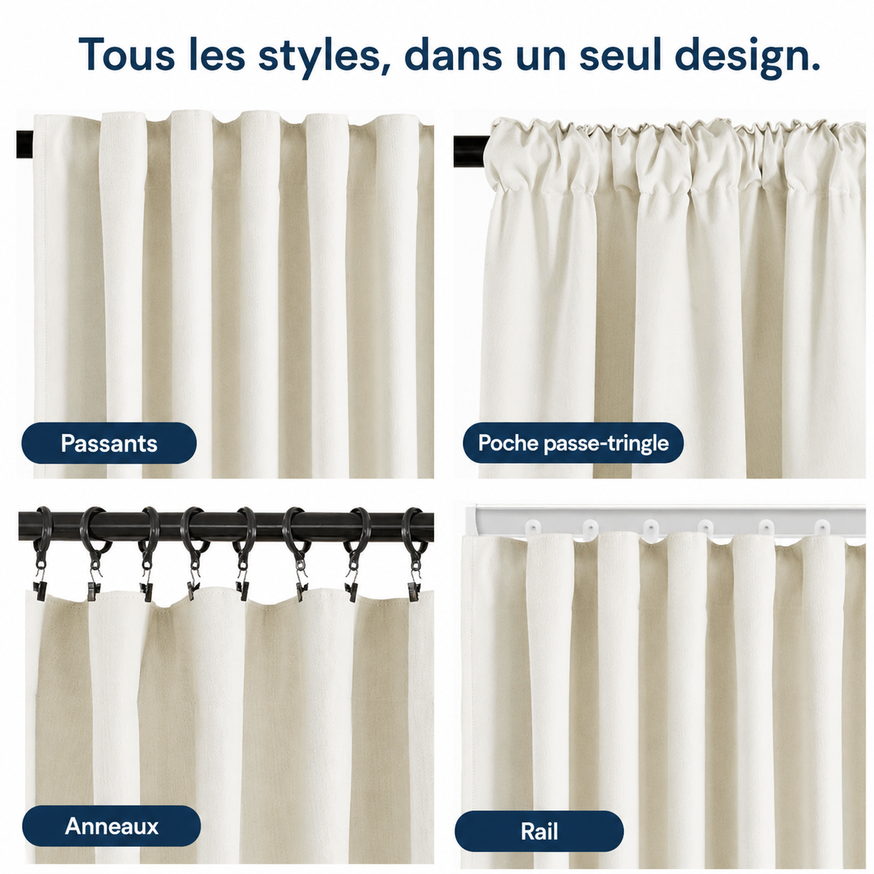 Rideaux Occultants Melo Paris Loop – 100 % Blackout