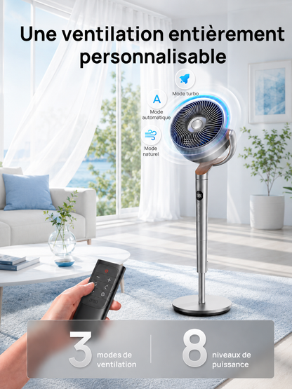Ventilateur Silencieux Sans Pales – Ventilateur Colonne Design pour une Fraîcheur Douce et Puissante