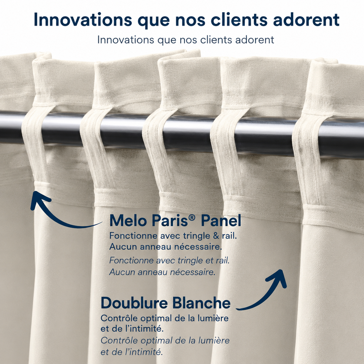Rideaux Occultants Melo Paris Loop – 100 % Blackout